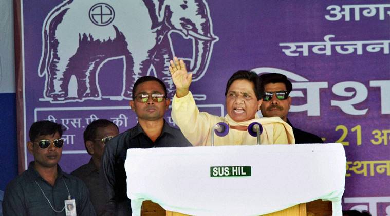 Mayawati at rally