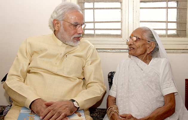 Modi-With-Mother